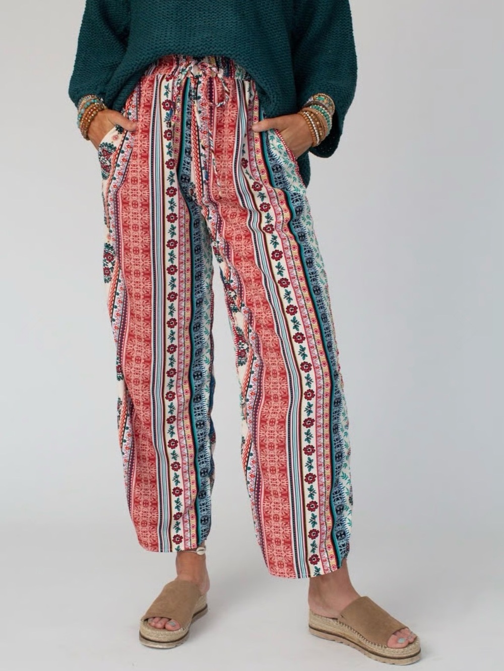 Three Birds Nest Boho Wide-Leg Pants Size Small